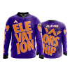 2703 FD Quarter Zip Batting Jacket LS WORSHIP-PURPLE