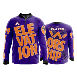 2703 FD Quarter Zip Batting Jacket LS WORSHIP-PURPLE