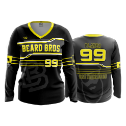 2755 FD Womens V-Neck Longsleeve BEARD-BROS-BLACK