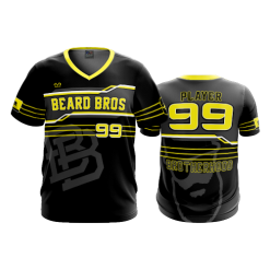 2755 FD Sport V-Neck MENS BEARD-BROS-BLACK