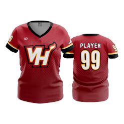 2761 FD Womens V-Neck VIENNA-HEAT-RED