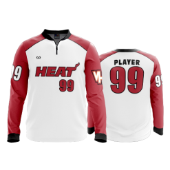2761 FD Quarter Zip Batting Jacket LS VIENNA-HEAT-WHITE