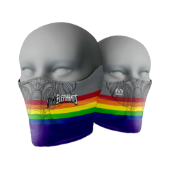 2730 FACE GAITER 7in PINK-ELEPHANTS-MASKS