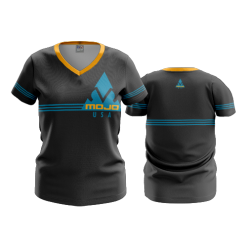 2760 FD Womens V-Neck BRAND-BLUETEAL-TRIANGLE
