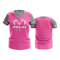 2760 FD Womens V-Neck BRAND-PINK-STRIPES