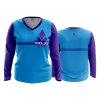880 FD Womens V-Neck Longsleeve BRAND-PURPBLUE-TRIANGLE
