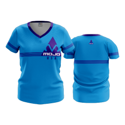 2760 FD Womens V-Neck BRAND-PURPBLUE-TRIANGLE