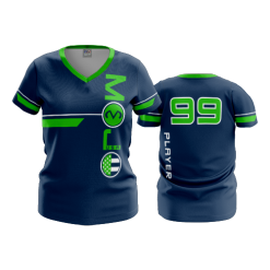 2760 FD Womens V-Neck NAVY-LIME-MOJO