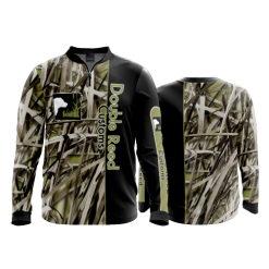 2765 FD Quarter Zip Batting Jacket LS DOUBLE-REED-CUSTOMS-BLACK