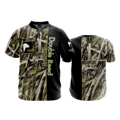 2765 FD Quarter Zip Batting Jacket SS DOUBLE-REED-CUSTOMS-BLACK