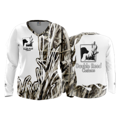 2765 FD Womens V-Neck Longsleeve DOUBLE-REED-CUSTOMS-WHITE