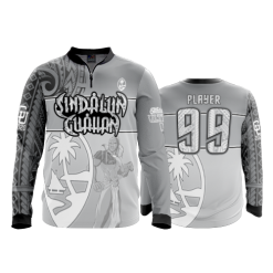 499 FD Quarter Zip Batting Jacket LS SINDALUN-GUAHAN-GREY