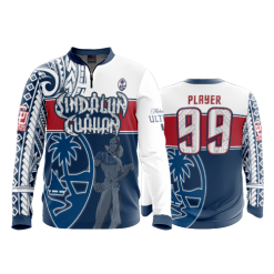 499 FD Quarter Zip Batting Jacket LS SINDALUN-GUAHAN-RWB
