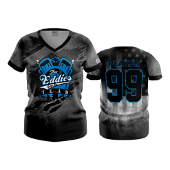 2292 FD Womens V-Neck THAT-EDDIES-TEAM-BLACKOUT