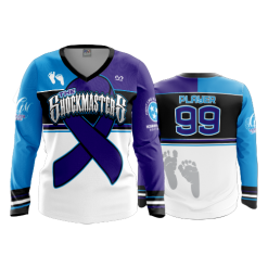 1986 FD Womens V-Neck Longsleeve SHOCKMASTERS-FLO-FLO INK + $5