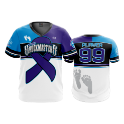 1986 FD Sport V-Neck MENS SHOCKMASTERS-FLO-FLO INK + $5
