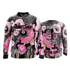 1662 FD Quarter Zip Batting Jacket LS DONUT-SHOP-BLACK
