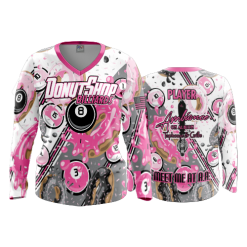 1662 FD Womens V-Neck Longsleeve DONUT-SHOP-WHITE