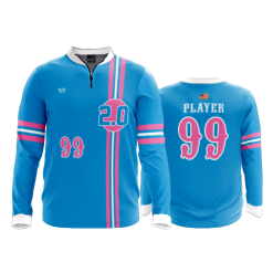2105 FD Quarter Zip Batting Jacket LS 2-POINT-0-BLUE-FLO INK + $5
