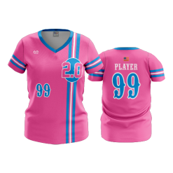 2105 FD Womens V-Neck 2-POINT-0-PINK-FLO INK + $5