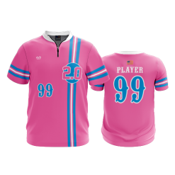 2105 FD Quarter Zip Batting Jacket SS 2-POINT-0-PINK-FLO INK + $5