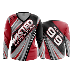2771 FD Womens V-Neck Longsleeve WASTED-POTENTIAL