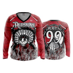 2772 FD Womens V-Neck Longsleeve REDSKINS
