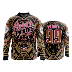 2773 FD Quarter Zip Batting Jacket LS BOAZ-PIRATES