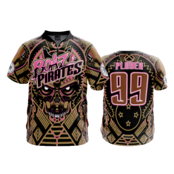 2773 FD Quarter Zip Batting Jacket SS BOAZ-PIRATES