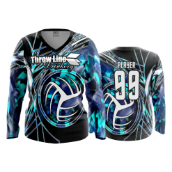2386 FD Womens V-Neck Longsleeve MATT-ROTELL-VOLLEYBALL-BLACK