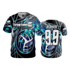2386 FD ProTek Mens Full Button Down MATT-ROTELL-VOLLEYBALL-BLACK