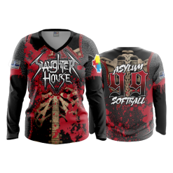 2276 FD Womens V-Neck Longsleeve ASYLUM-SLAUGHTERHOUSE-RED