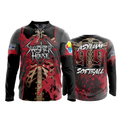 2276 FD Quarter Zip Batting Jacket LS ASYLUM-SLAUGHTERHOUSE-RED
