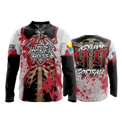 2276 FD Quarter Zip Batting Jacket LS ASYLUM-SLAUGHTERHOUSE-WHITE