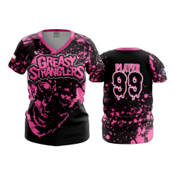 2066 FD Womens V-Neck GREASY-STRANGLERS