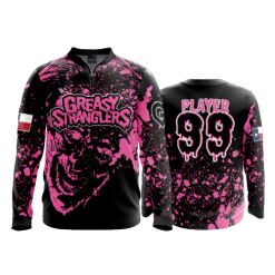 2066 FD Quarter Zip Batting Jacket LS GREASY-STRANGLERS