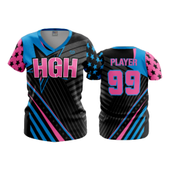 2105 FD Womens V-Neck HGH-WOMEN-FLO-PINK-FLO INK + $5