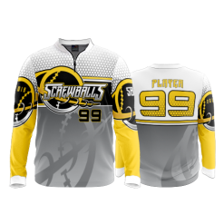 1837 FD Quarter Zip Batting Jacket LS SCREWBALLS-WHITE