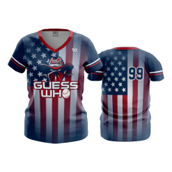 2640 FD Womens V-Neck GUESS-WHO-NAVY