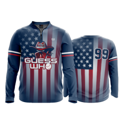 2640 FD Quarter Zip Batting Jacket LS GUESS-WHO-NAVY
