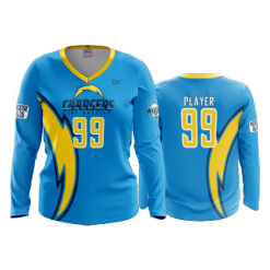 2781 FD Womens V-Neck Longsleeve - CL CHARGERS