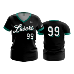 2793 FD Womens V-Neck LASERS-TEAL-BLACK-2020