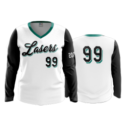 2793 FD Womens V-Neck Longsleeve LASERS-TEAL-WHITE-2020