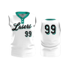 2793 FD WOMENS 2 BUTTON SCOOP NECK SLEEVELESS CL LASERS-TEAL-WHITE-2020