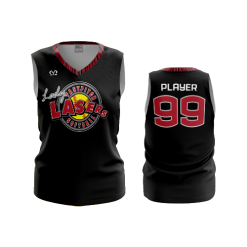 2808 FD Womens V-Neck Sleeveless LASERS-SCARLET-BLACK