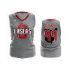 2808 FD Womens V-Neck Sleeveless LASERS-SCARLET-CHARCOAL