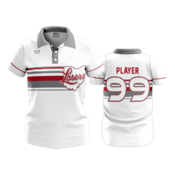 2808 FD Womens Polo LASERS-SCARLET-WHITE