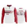 2808 FD Quarter Zip Batting Jacket LS LASERS-SCARLET-WHITE