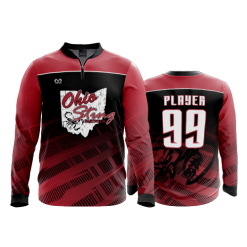 2811 FD Quarter Zip Batting Jacket LS OHIO-STING-BLACK