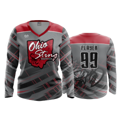 2811 FD Womens V-Neck Longsleeve OHIO-STING-CHARCOAL